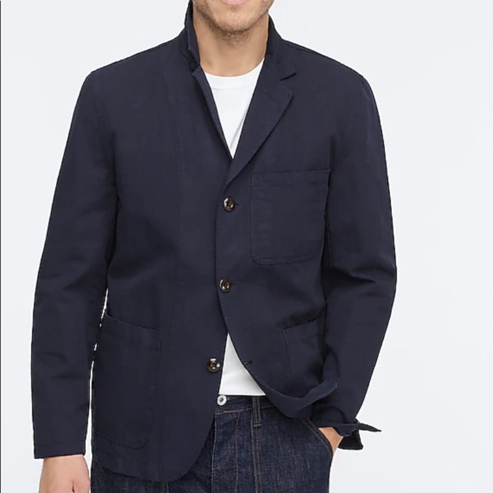 New Wallace & Barnes chore Blazer Navy blue Cotton